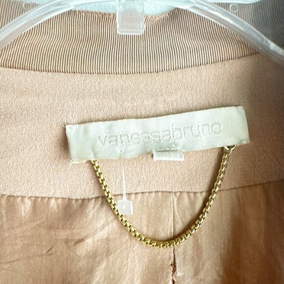 Vanessa Bruno Nude Beige Cropped Tie Closure Jacket S - Picture 6 of 8
